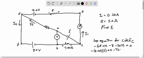 in-the-circuit-in-fig-29-5-i_1020-mathrma-and-r50-omega-find-varepsilon-we-write-the-loop-equation-f