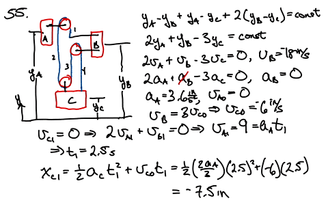 collar-a-starts-from-rest-at-t0-and-moves-upward-with-a-constant-acceleration-of-36-mathrmin-mathrms
