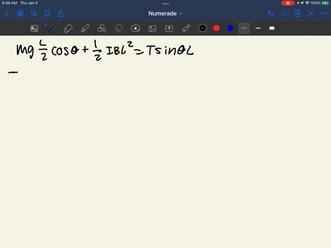 the-lower-end-of-the-thin-uniform-rod-in-fig-mathbfp-2-7-7-2-is-attached-to-the-floor-by-a-frictionl