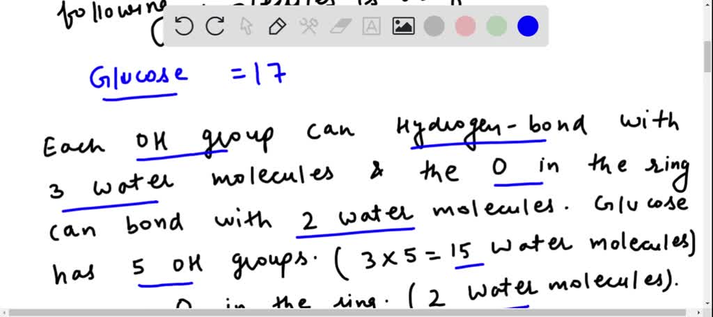 SOLVED:How many water molecules could hydrogenbond directly to the molecules of glucose, sorbitol, and ribitol, shown here?