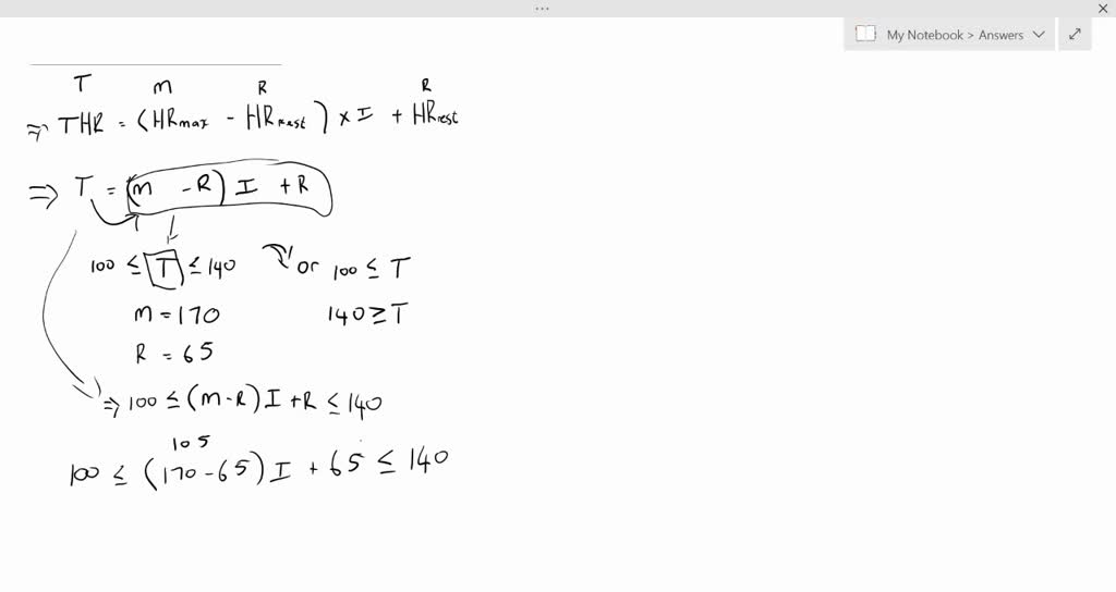 solved-the-target-or-training-heart-rate-thr-is-a-range-of-heart-rate