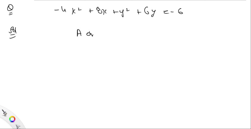 SOLVED Identify And Sketch The Graph Of Each Relation 4 X 2 8 X y 2 6