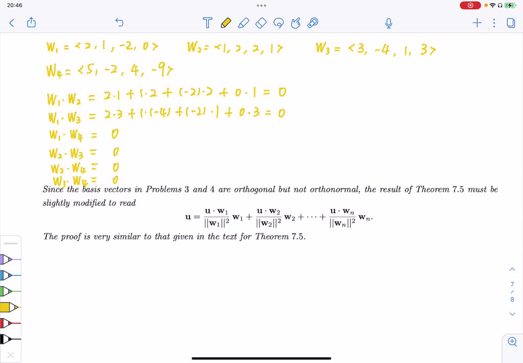 SOLVED:Verify That The Basis B For The Given Vector Space Is Orthogonal ...