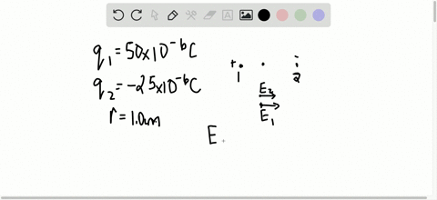 point-charges-q_150-mu-mathrmc-and-q_2-25-mu-mathrmc-are-placed-10-m-apart-a-what-is-the-electric-fi