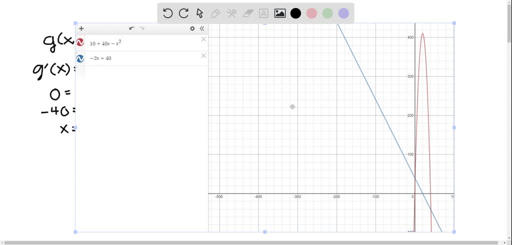 solved-for-what-x-does-the-function-g-x-10-40-x-x-2-have-its-maximum