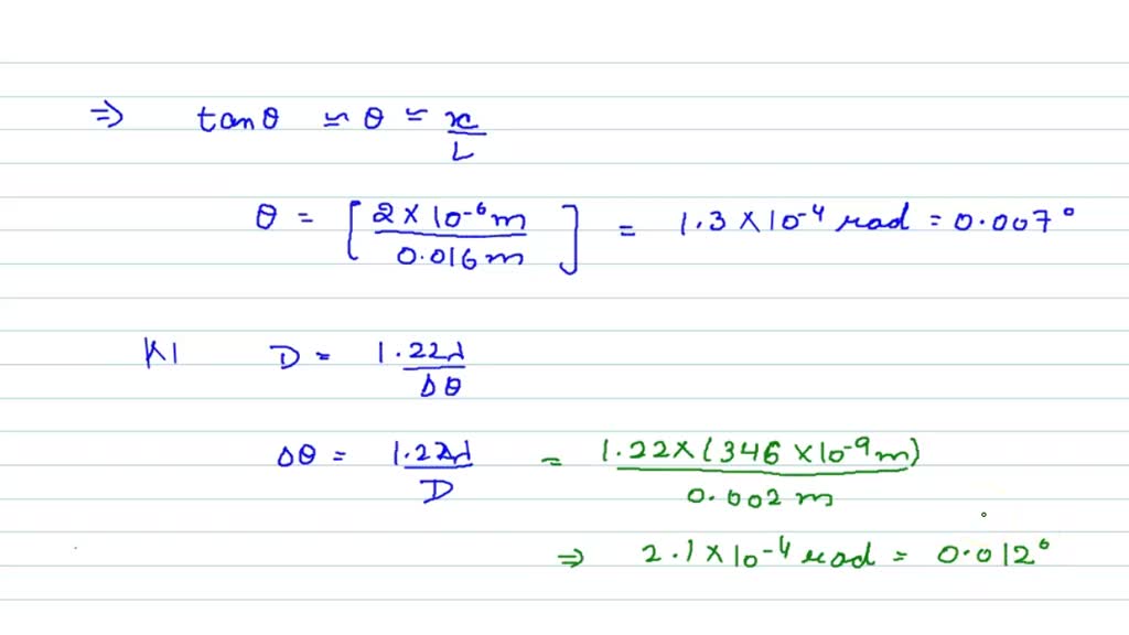 The angular resolution of the eye is determined by two factors