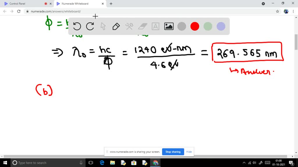SOLVEDThe work function for tungsten is ϕ=4.6 eV. (a) If light is