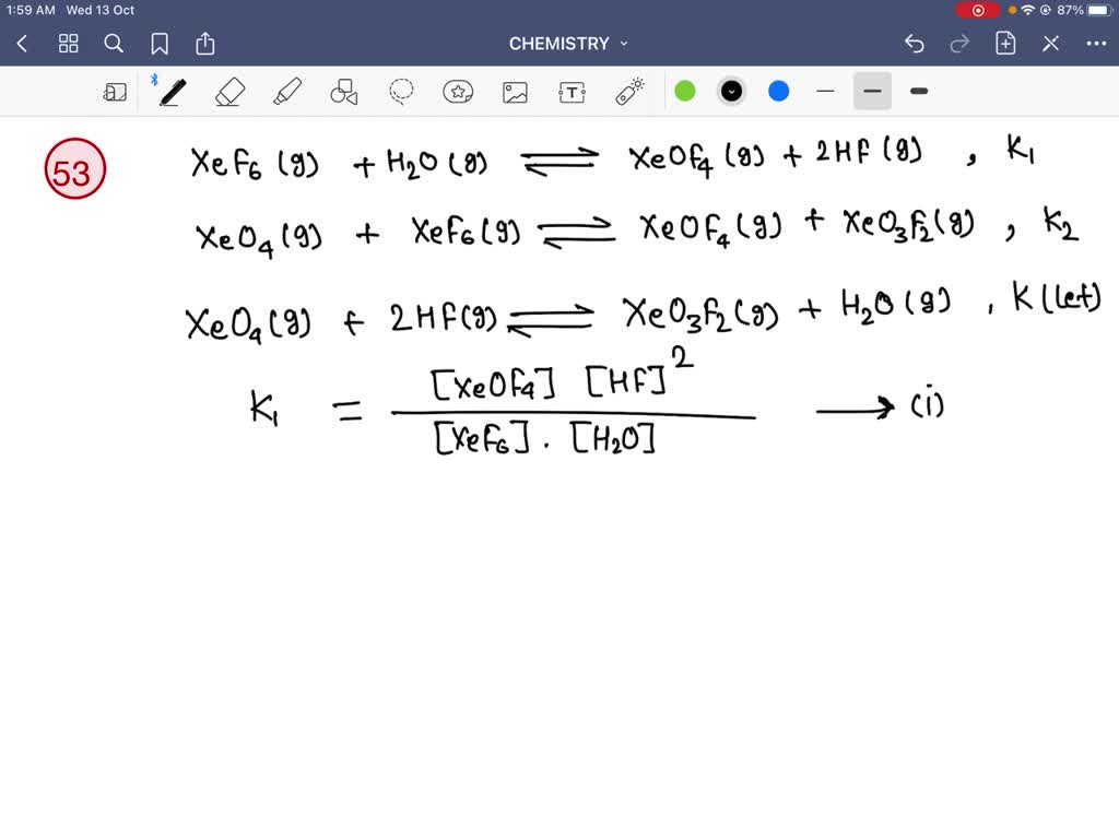 SOLVEDIf K1 and K2 are the respective equilibrium constants for the