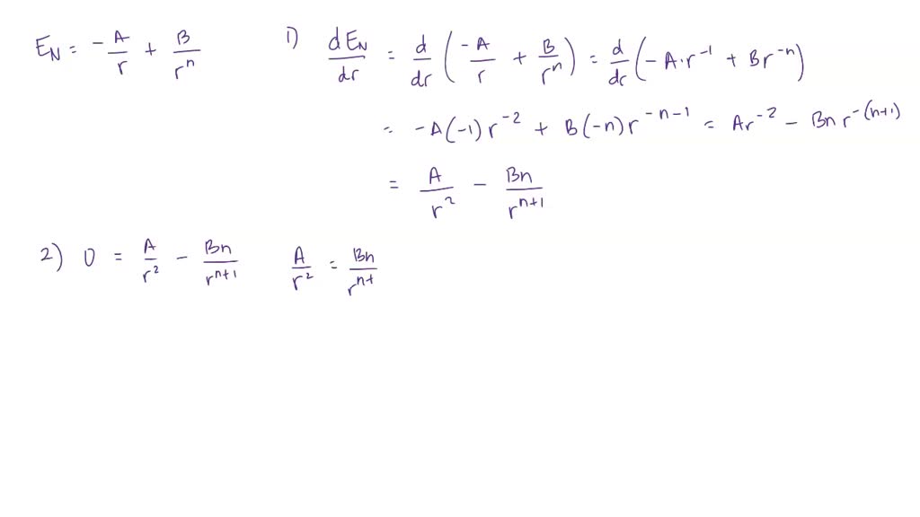 The net potential energy between two adjacent ions, EN, may be ...