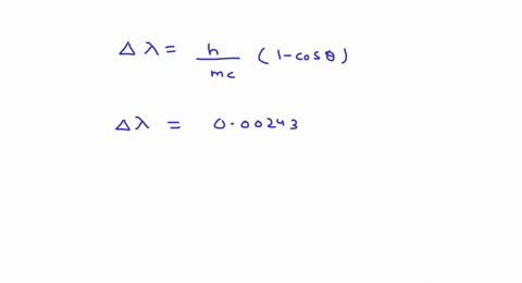 SOLVED:Derive the equation for the wavelength shift in the Compton ...