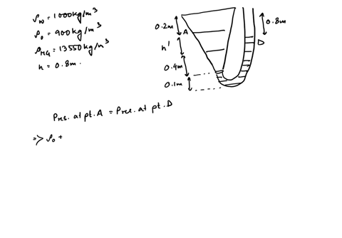 the-funnel-is-filled-with-oil-and-water-to-the-levels-shown-determine-the-depth-of-oil-hprime-that-m
