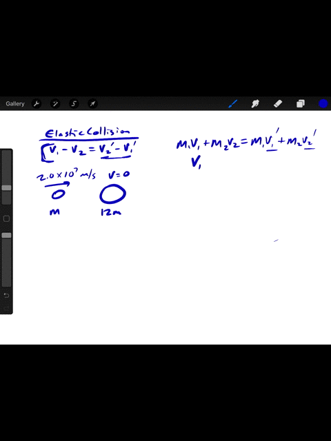 a-proton-is-traveling-to-the-right-at-20-times-107-mathrmm-mathrms-it-has-a-head-on-perfectly-elasti