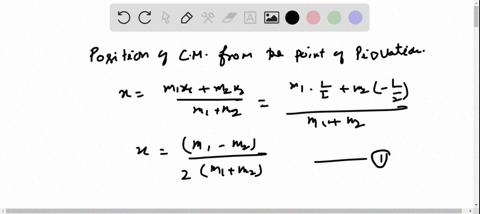 a-physical-pendulum-consist-of-a-light-rod-of-length-l-suspended-in-the-middle-a-large-mass-m_2-text