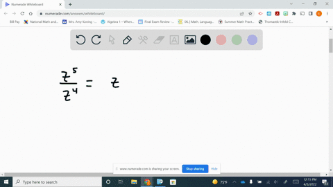 simplify-each-expression-write-the-answers-in-exponent-form-fracz5z4