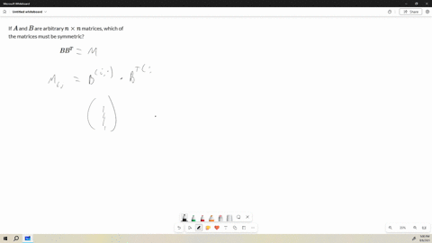 if-a-and-b-are-arbitrary-n-times-n-matrices-which-of-the-matrices-must-be-symmetric-b-bt