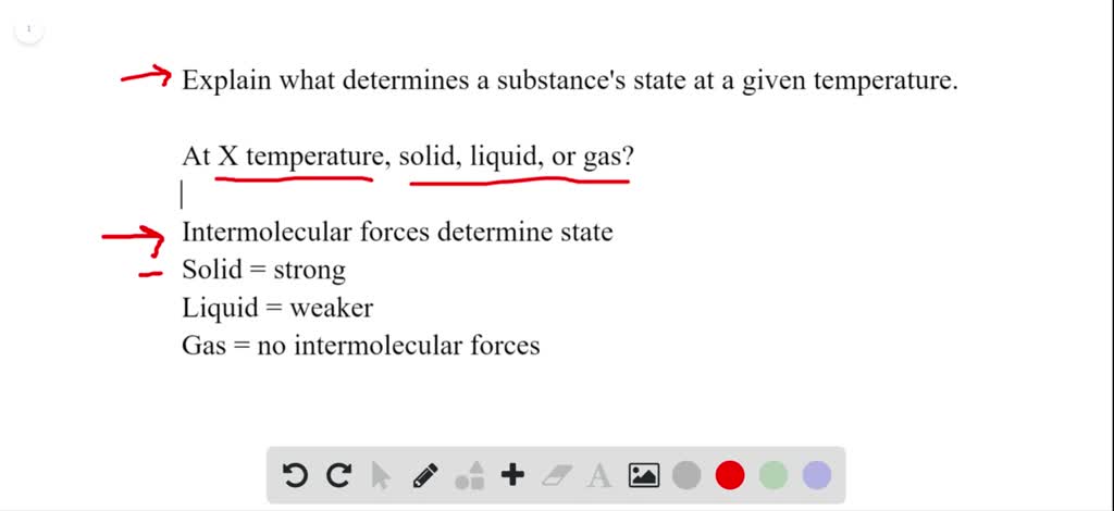 What Determines A Substance S State Of Matter