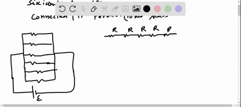 six-identical-resistors-each-with-resistance-r-are-connected-to-an-emf-mathcale-a-in-terms-of-mathca