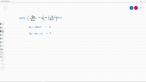 solve-each-equation-and-check-the-result-if-an-equation-has-no-solution-so-indicate-frac5-aa1-4frac3