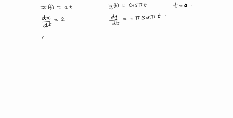 find-an-equation-in-x-and-y-for-the-line-tangent-to-the-curve-xt2-t-quad-ytcos-pi-t-quad-text-at-t-2