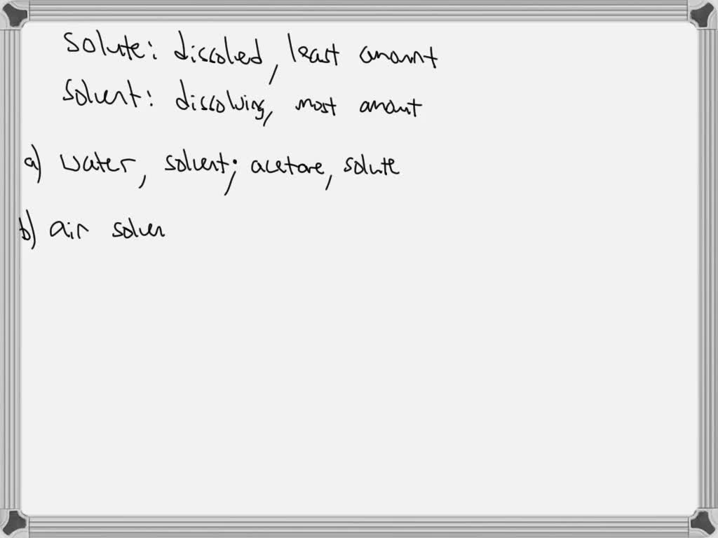 Identify the solvent and solute or solutes in each solution (a) Nail