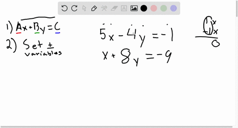 solve-each-system-by-the-elimination-method-check-each-solution-beginarrayr-5-x-4-y-1-x8-y-9-endarra