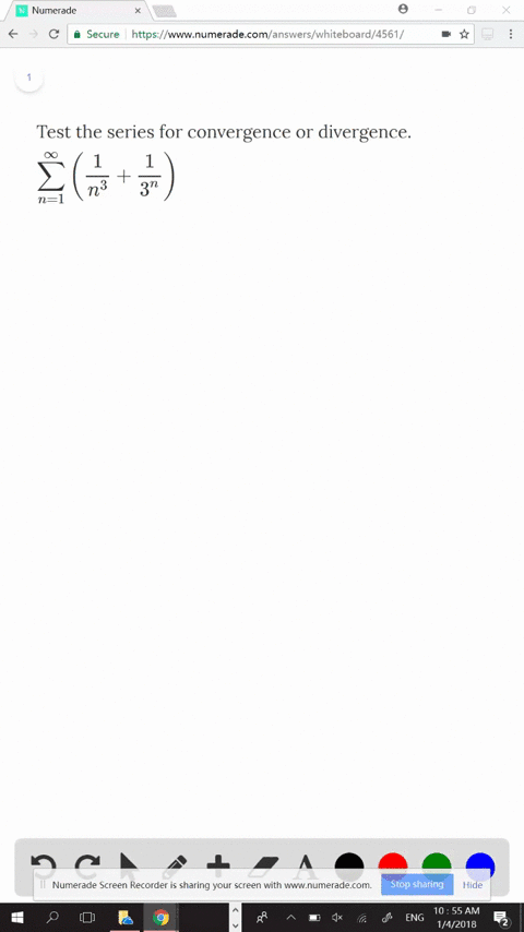 test-the-series-for-convergence-or-divergence-displaystyle-sum_n-1infty-left-frac-1n3-frac-13n-right