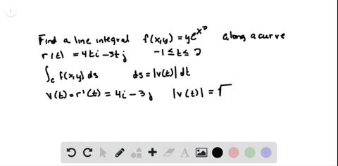 find-the-line-integral-of-f-x-y-y-e-x-2-along-the-curve-mathbf-r-t-4-t-mathbf-i-3-t-mathbf-j-1-leq-t