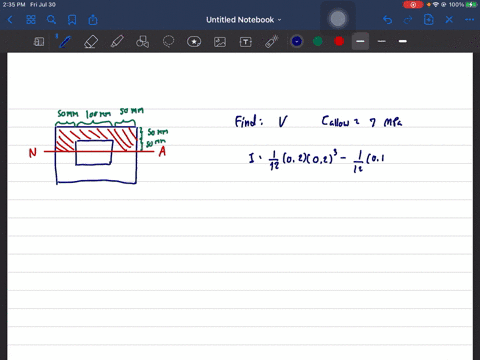 the-wood-beam-has-an-allowable-shear-stress-of-tau_text-allow-7-mathrmmpa-determine-the-maximum-shea