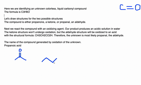 you-are-asked-to-identify-an-unknown-colorless-liquid-carbonyl-compound-analysis-has-determined-th-4