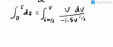 a-particle-is-moving-along-a-straight-line-with-an-initial-velocity-of-6-mathrmm-mathrms-when-it-i-2