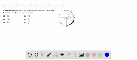 identify-the-arc-as-a-major-arc-minor-arc-or-semicircle-then-squarend-the-measure-of-the-arc-secti-2