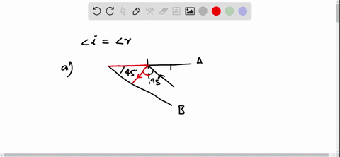 i-two-plane-mirrors-a-and-b-intersect-at-a-45circ-angle-three-rays-of-light-leave-point-p-see-figure