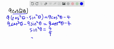 solve-for-all-solutions-on-the-interval-02-pi-9-cos-2-theta9-cos-2theta-4-2