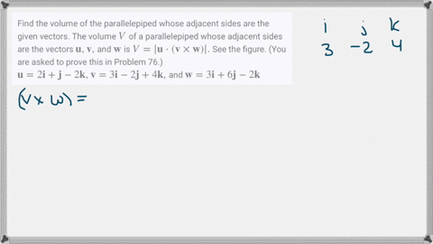find-the-volume-of-the-parallelepiped-whose-adjacent-sides-are-the-given-vectors-the-volume-v-of-a-p