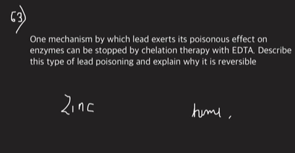 SOLVEDOne mechanism by which lead exerts its poisonous effect on