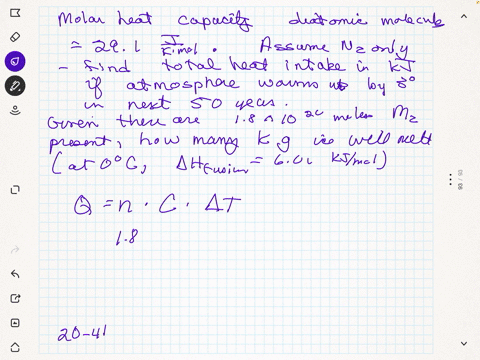the-molar-heat-capacity-of-a-diatomic-molecule-is-291-mathrmj-mathrmk-cdot-mathrmmol-assuming-the--2