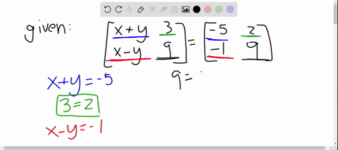 solve-for-the-indicated-variables-leftbeginarrayll-xy-3-x-y-9-endarrayrightleftbeginarrayll-5-z-1-9-