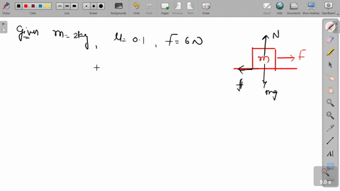 a-block-of-mass-2-mathrmkg-initially-at-rest-moves-under-the-action-of-an-applied-horizontal-force-o