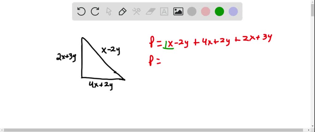 Which expression represents the perimeter of the triangle? A. 5 x+6 y B ...