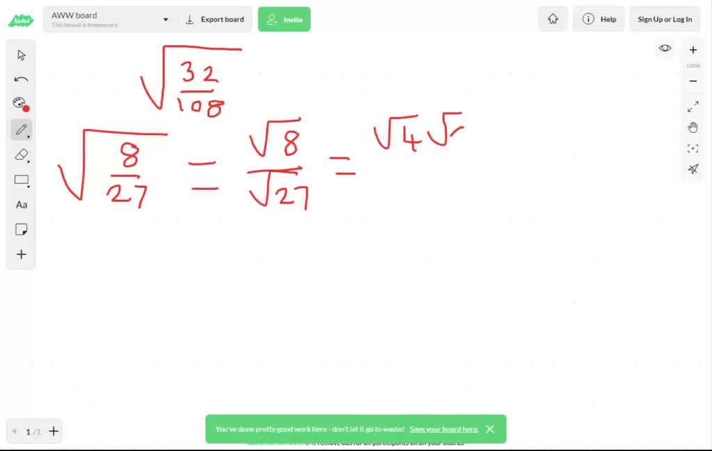 SOLVED:Simplify. √((32)/(108))