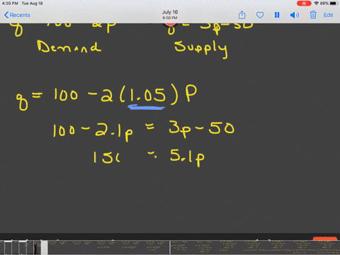 in-example-8-the-demand-and-supply-curves-are-given-by-q100-2-p-and-q3-p-50-respectively-the-equilib