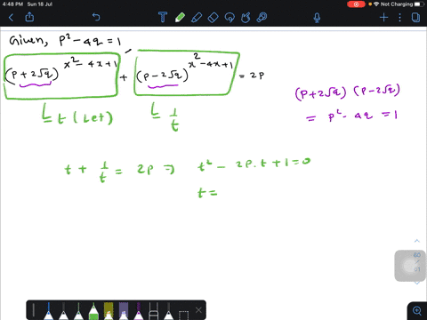 the-roots-of-the-equation-p2-sqrtqx3-4-x1p-2-sqrtqx3-4-x12-p-where-p2-4-q1-are-a-pm-sqrt2-2-pm-sqrt2