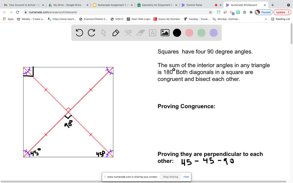 Diagonals Of A Square