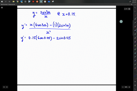 solve-the-given-problems-find-the-slope-of-a-line-tangent-to-the-curve-of-yfrac2-sin-3-xx-where-x0-2