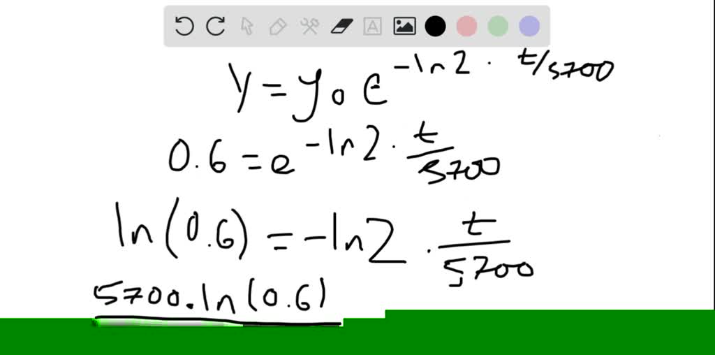 SOLVED:Carbon 14 Dating \mathbf{A} sample from a