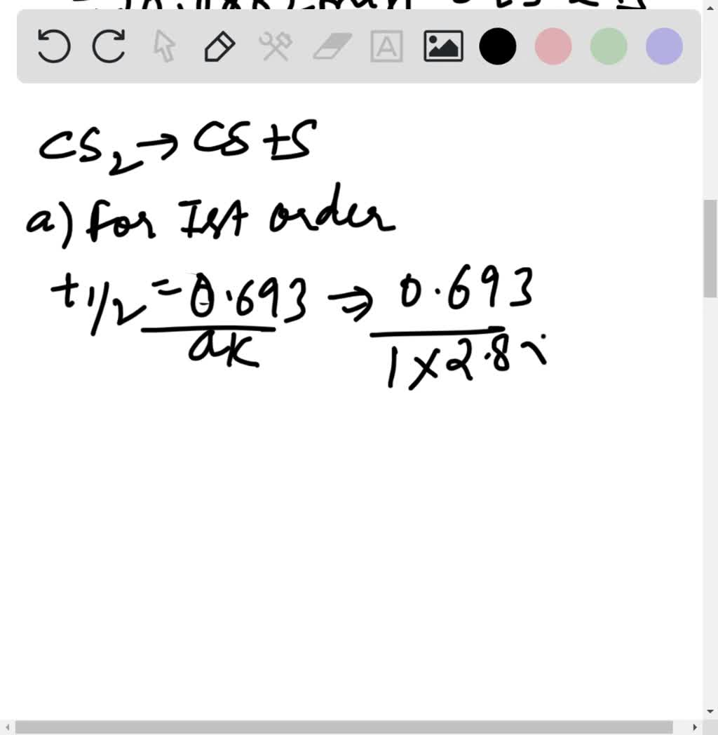 ⏩SOLVEDThe reaction of carbon disulfide, CS2, to… Numerade