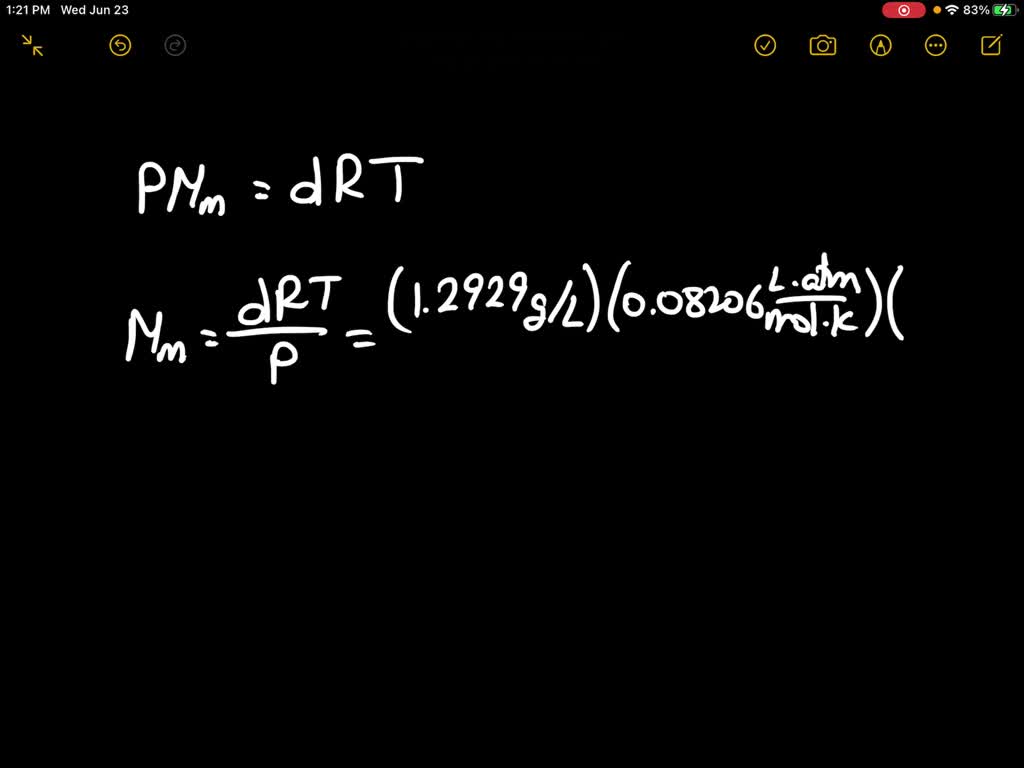 SOLVED The Density Of Dry Air Is 1 2929 G L At STP Calculate The 