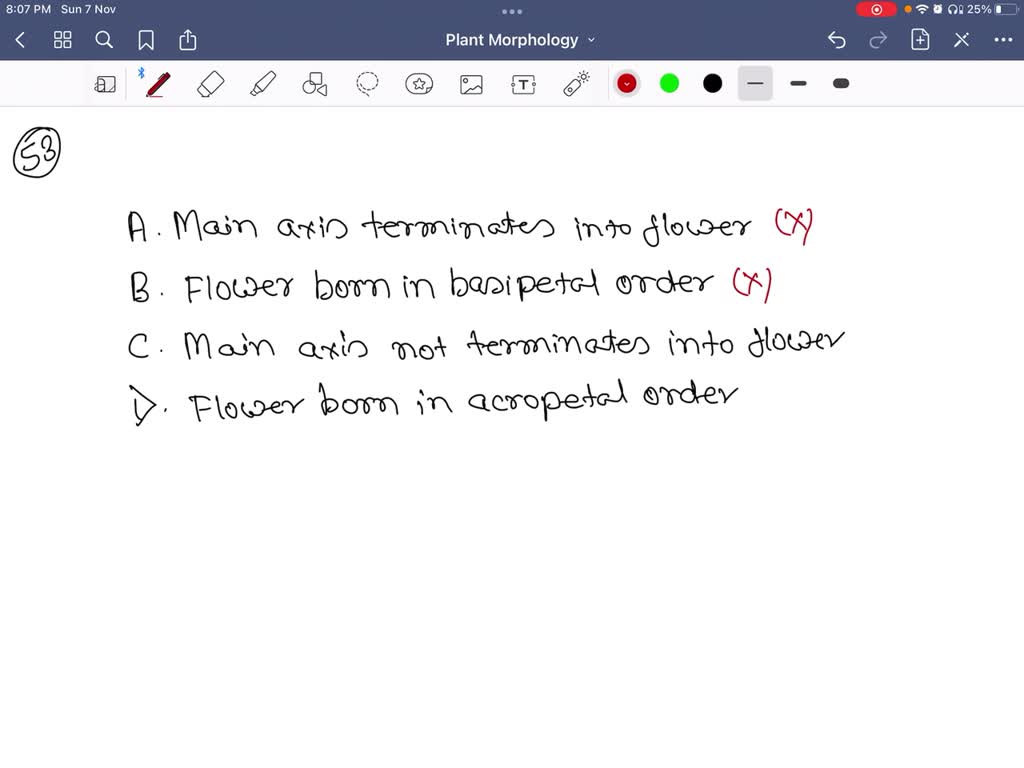 SOLVEDIn racemose type of inflorescence, A. Main axis terminates into