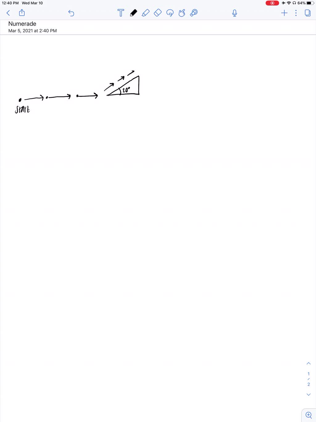 SOLVEDA ball rolls down the ramp shown in the figure, consisting of a