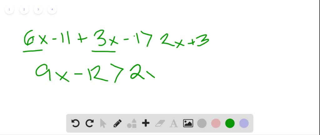 SOLVED:Describe the possible values of x